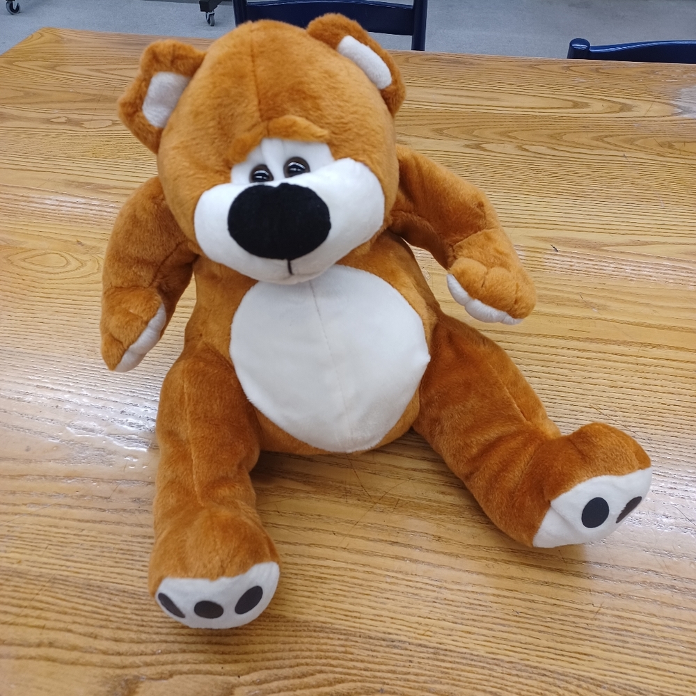 ✓CalPlush Bear Brown Chubby Teddy Bears sitting plush stuffed animals - Picture 2 of 14